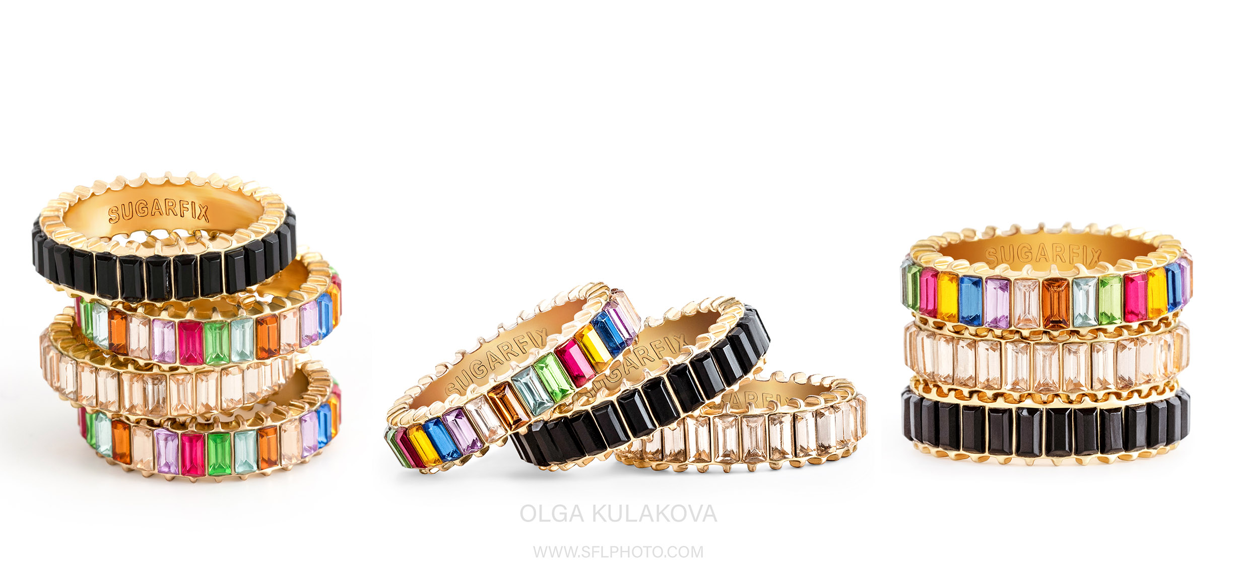 Sugarfix beautiful rings, Miami jewelry photography, Olga Kulakova